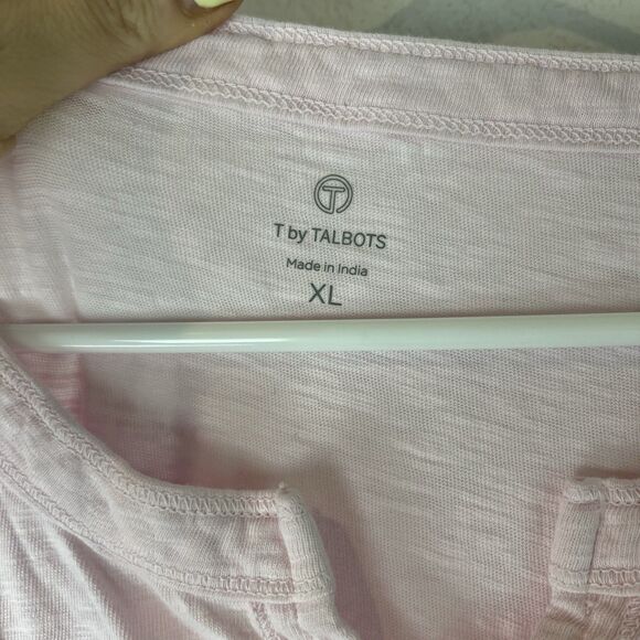 Talbots Super soft Slub Drawstring Waist Dress Dip Dye Pink Size XL Pockets 248 - Picture 5 of 9